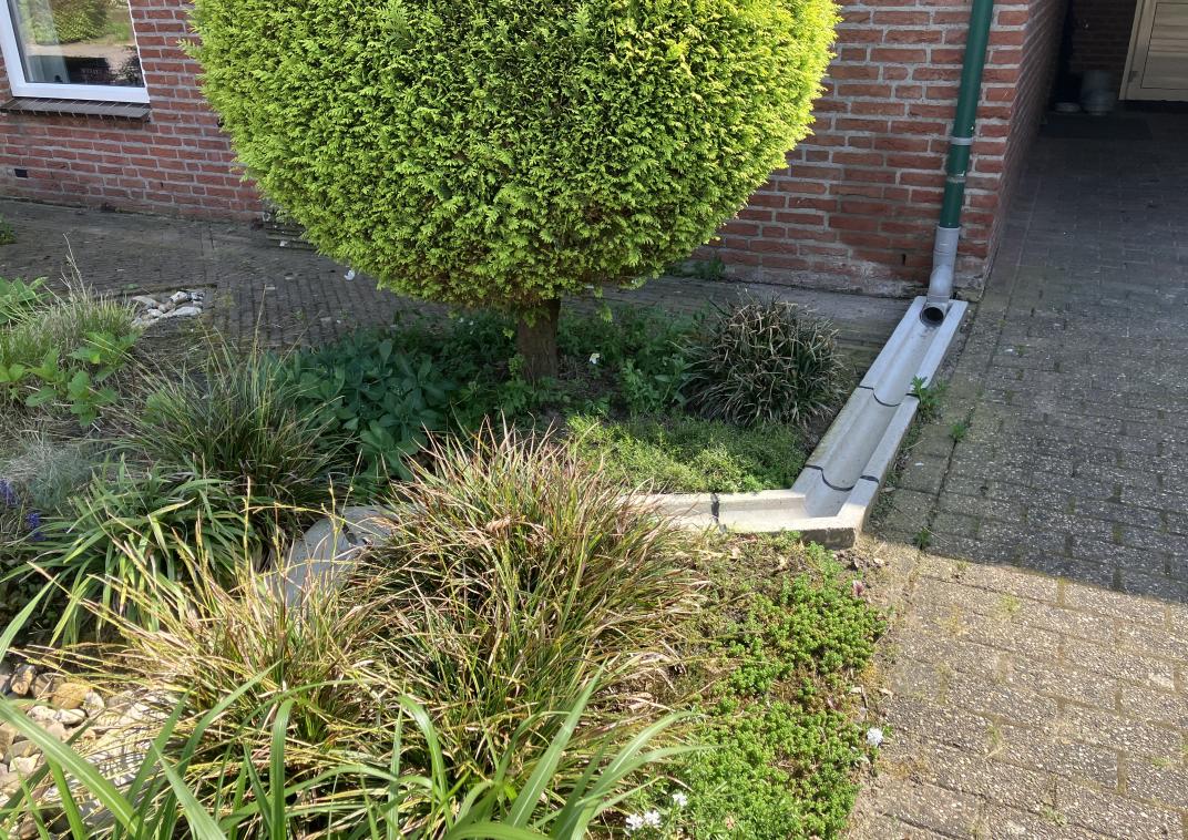 Afgekoppelde regenpijp