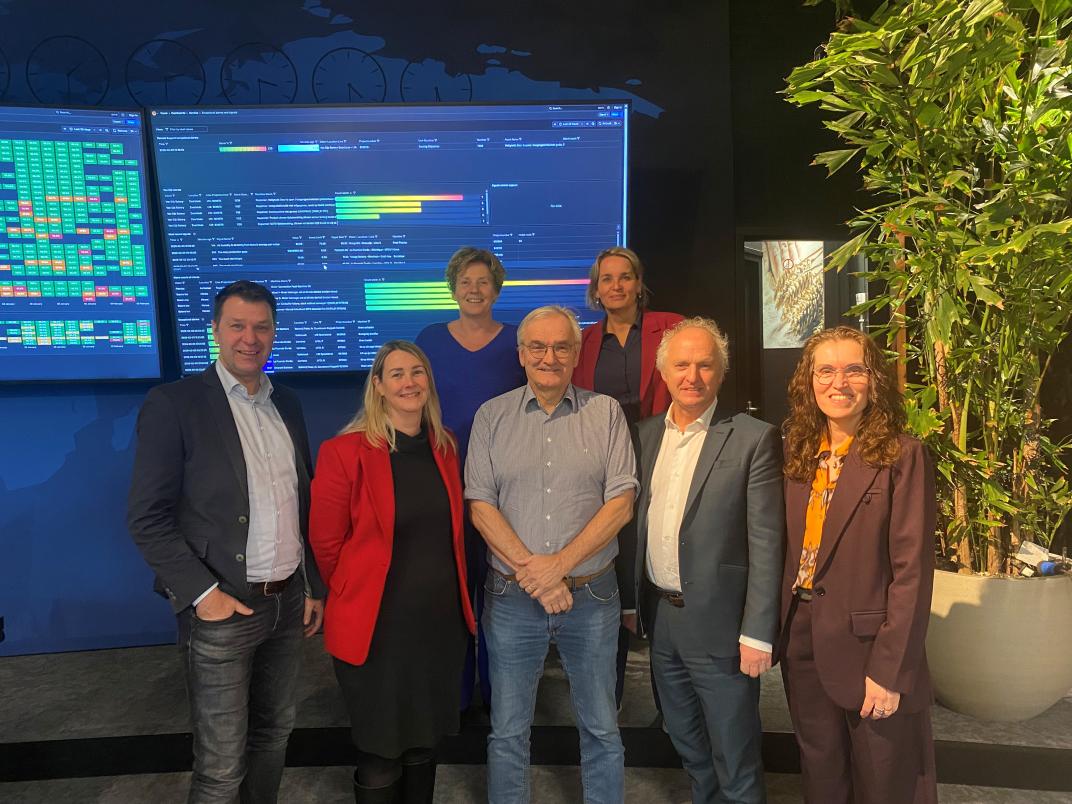 Het college met Lodewijk van der Borg (CEO) en Wendi Ros (CPO) van Royal Kaak.